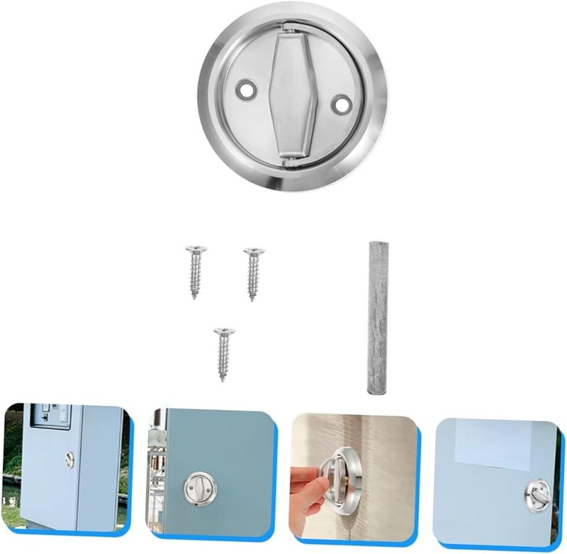 Stainless Steel Hidden Handle for Furniture Cabinet Kitchen Bathroom Door Pull Ring - Image 2